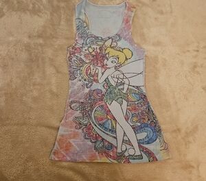Disney Multicolor/Tie-Die Tinker Bell Tank Top